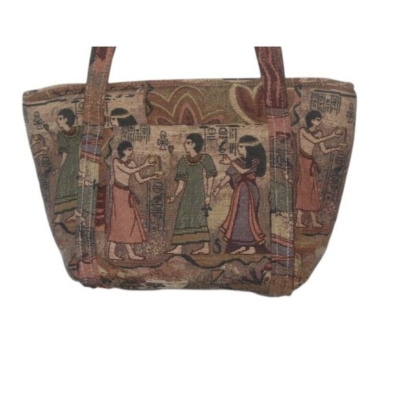 Tapestry Shoulder Strap Bag Matching Coin Pouch Anient History Pattern - Picture 1 of 11